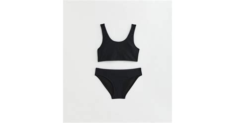 Girls Black Textured Bikini Set | New Look