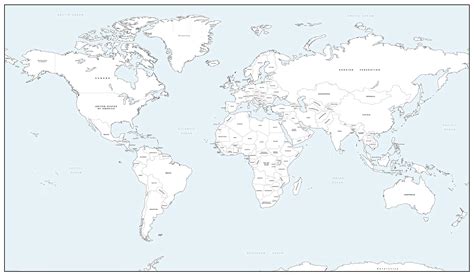 Coloring Page Map Of World [2025]