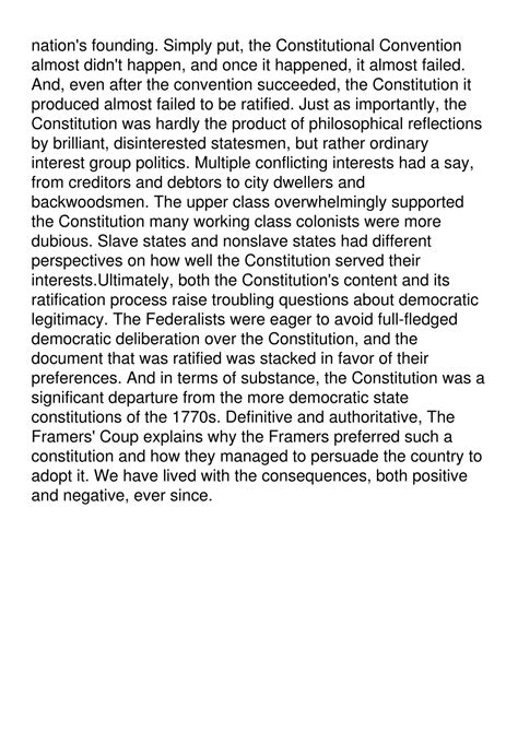 Framers And The Constitution