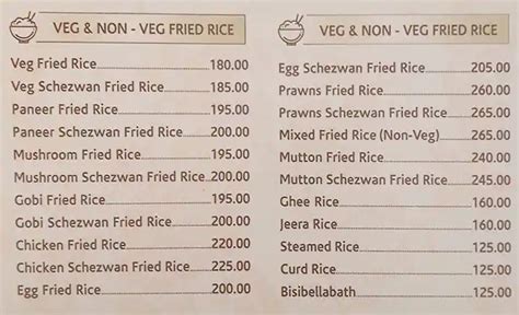 Menu at New Andhra Meals Hotel, Chennai, Shop No