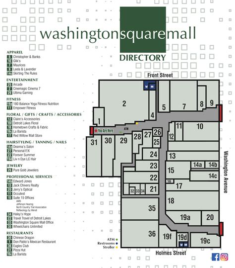 Map Washington Square Mall