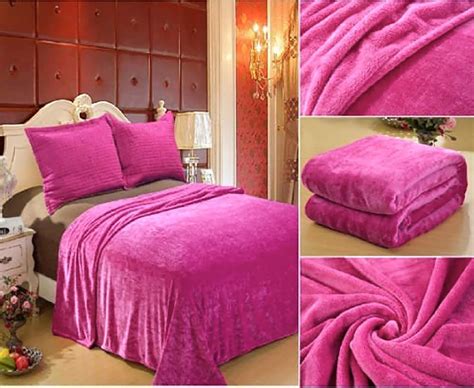 Amazon.com: Home Must Haves Solid Hot Pink Blanket Bedding Throw Fleece ...