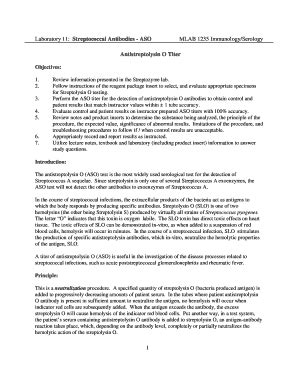 Laboratory 11 Streptococcal Antibodies - ASO MLAB 1235 - Www2 Austin Cc ...