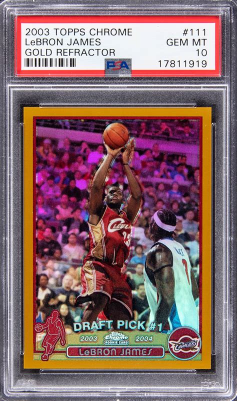 LeBron James 2003 Topps Chrome #111 Gold Refractor /50 Price Guide ...