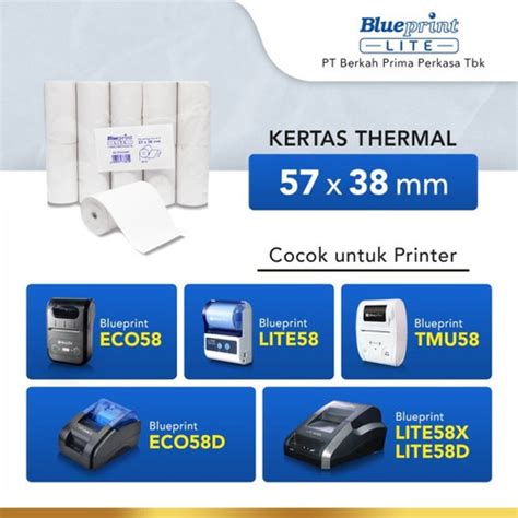 Jual BLUEPRINT KERTAS THERMAL 57x38 LITE / 1 Roll - Jakarta Pusat ...