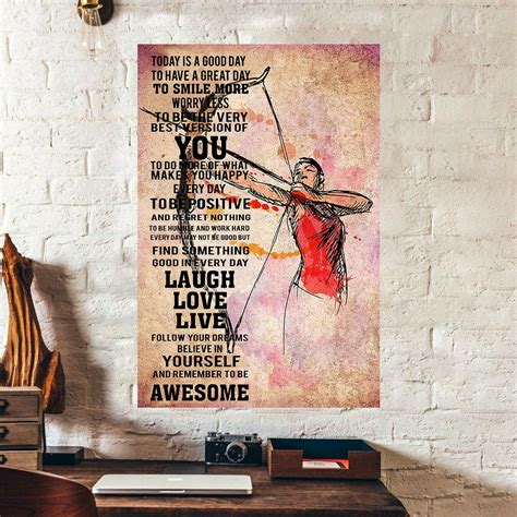 Archery To Have A Great Day To Smile More Poster Archery Poster gift ...