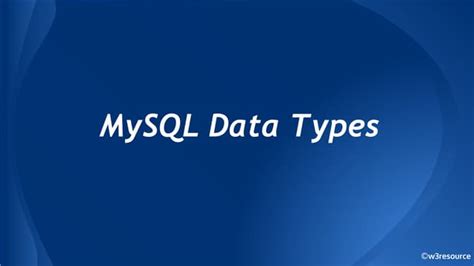 MySQL Data Types 的图像结果