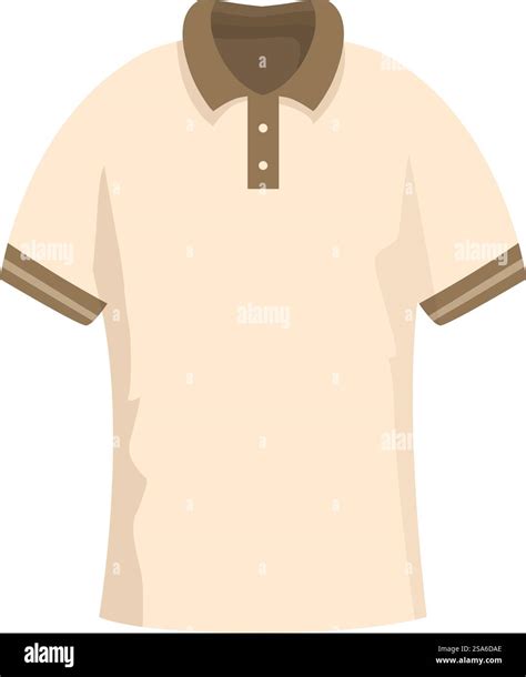 Light brown polo shirt with brown collar and sleeves is isolated on ...