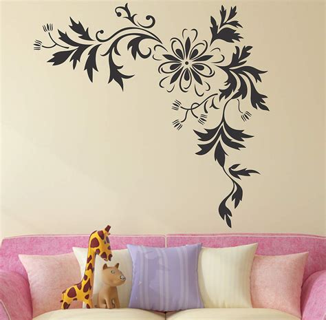 Buy Wallstick Black Flower wallsticker (110 cm x 105 cm) … Online at ...