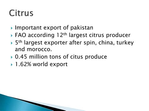 Major agricultural import and export of pakistan | PPTX