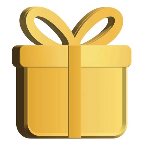 Gold gift icon on transparent background Free PNG 12629499 PNG