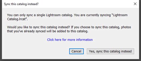 How to sync another Lightroom desktop catalog with Lightroom for mobile