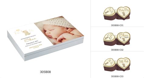 Baby Boy Announcement - Box & Chocolate Designs – CHOCOCRAFT