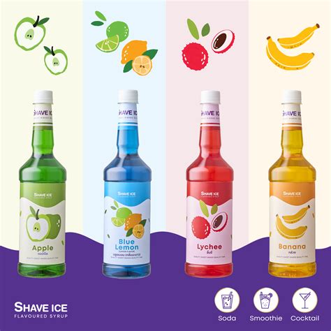 Shave Ice Syrup (กลิ่นแฟนซี) ไซรัปแต่งกลิ่นผลไม้ น้ำเชื่อมกลิ่นแต่ง ...