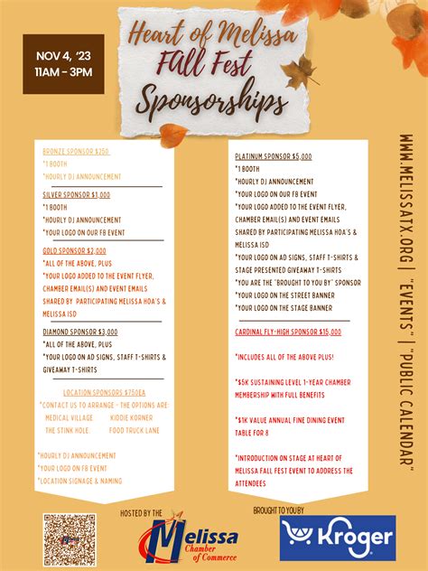 Heart of Melissa Fall Fest Brought to you by Kroger - Melissa Area ...