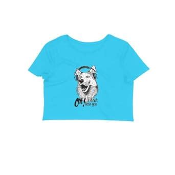 STEPEVOLI Crop Top (Women) - Howl You Doing? (8 Colours) Sky Blue/XS ...