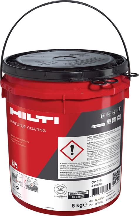 CP 670 firestop board coating - Sealants, Sprays and Coatings - Hilti India