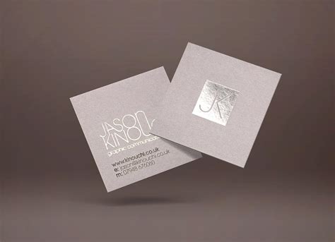 Free Falling Square Business Card Mockup PSD - Good Mockups