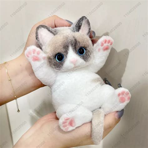 Super Big Kitty Cat Taba Squishy Silicone Fuzzy Kitten Handmade Mushy ...