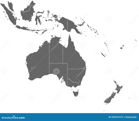 Australia Outline Map With States Australia's States & Territories