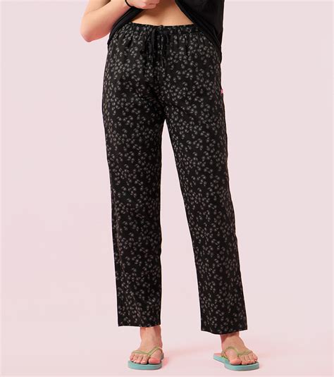 Enamor Mid Rise Full Length Adjustable drawstring Hangout Pant For Wom