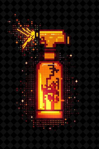 Premium PSD | Pepper spray pixel item with self defense design and ...
