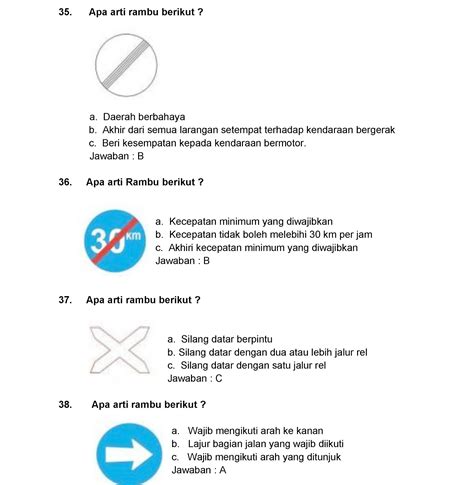 Soal Ujian SIM C dan Jawabannya