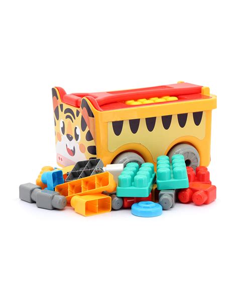 Sunta Tiger Building Blocks-30 Colorful Pieces In Portable Trolley ...