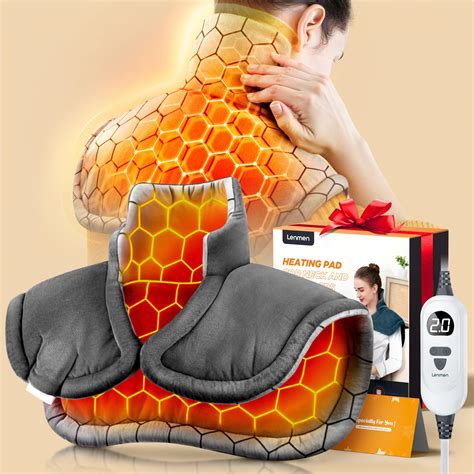 Amazon.com: Lenmen Graphene-Infused 1Min Fast Heating Pad, Deeper Pain Relief Weighted Heating ...