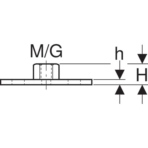 Geberit base plate, round, three-hole, with threaded socket M10 ...