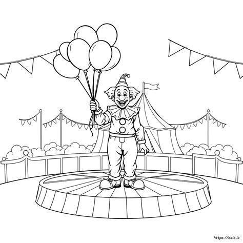 Circus Clown Coloring Pages