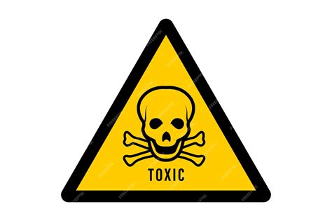 Premium Vector | Toxic yellow warning sign Toxic hazards traffic sign