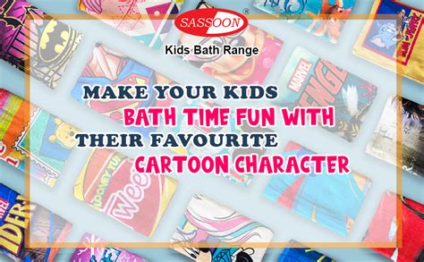 Sassoon Nickelodeon Spongebob Cotton Kids Bath Towel in 380 GSM- 60 cm ...