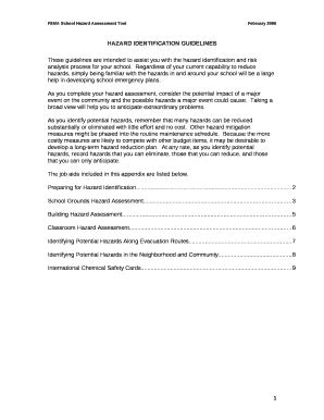 Hazard Identification Guidelines Doc Template | pdfFiller