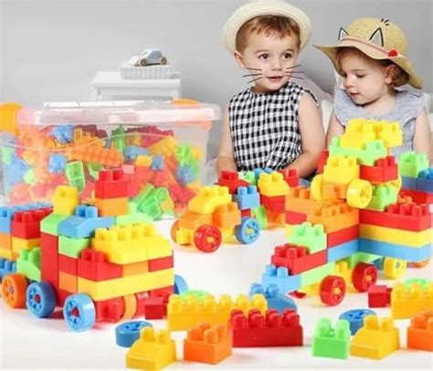MBK 100pcs Plastic Building Blocks for Kids - Educational Toy for Boys ...