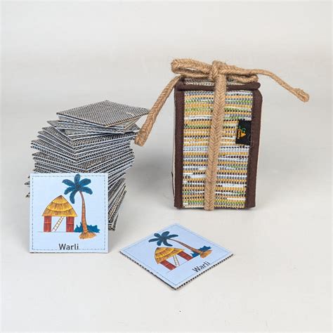 Green and Black Upcycled Handwoven Indian Folk Art Memory Game (MG0524 ...