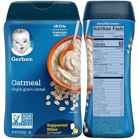 Gerber Baby Cereal Basic Flavor Variety Pack Combo- 8oz: Oatmeal Cereal ...
