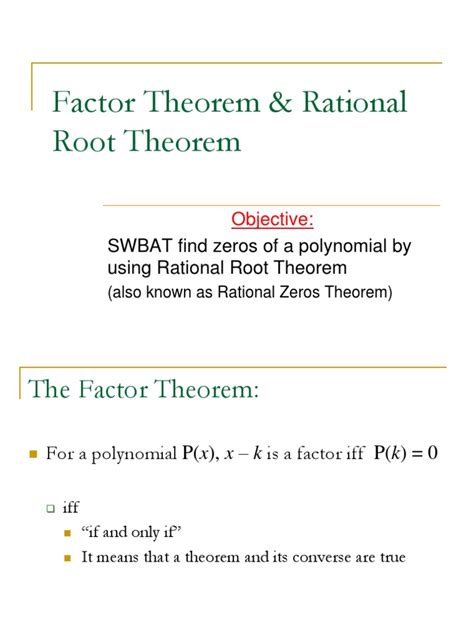 Factor Polynomials Using Rational Root Theorem 的图像结果