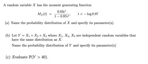 Image result for Moment Generating Function of Random Variable