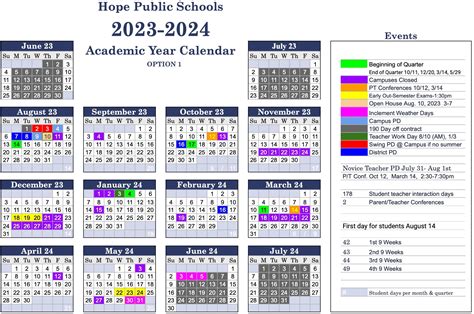 Arkansas 2023-2024 public school calendars