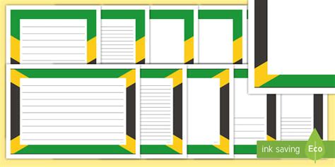 Jamaican Flag Page Borders (teacher made) - Twinkl