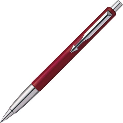 Parker Vector Standard Chrome Trim Ball Pen, Red Body, 1 Count (Pack of ...
