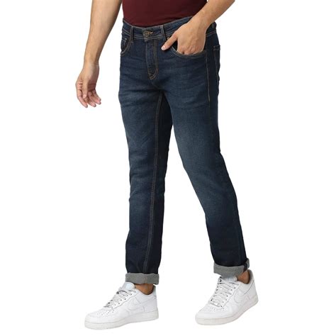 Being Human Men Slim Straight Fit Denim-Mid Tone
