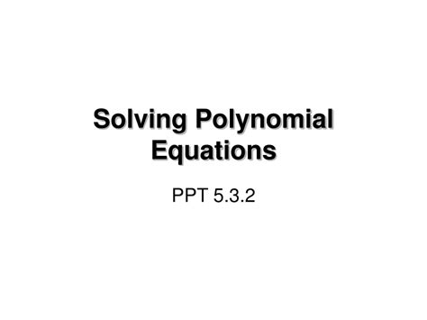 Solving Polynomial Functions 的图像结果