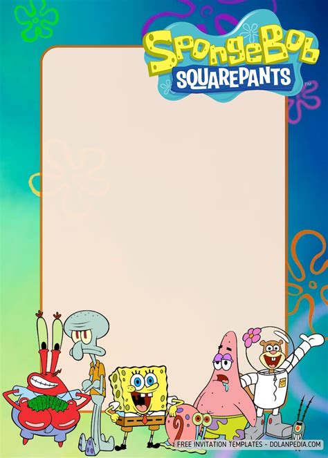FREE Spongebob Squarepants Invitation Templates | Spongebob, Spongebob ...