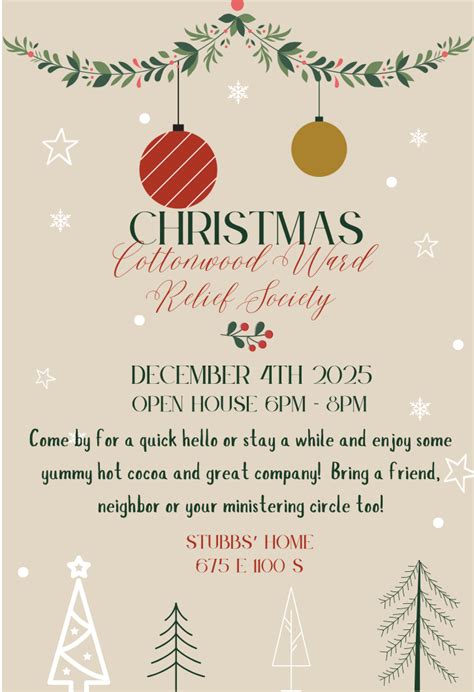 Cottonwood Ward Relief Society Christmas Social, Relief Society ...