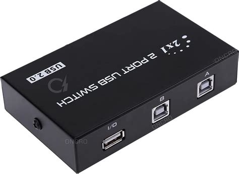 ONCRO® Printer Sharing Switch 2 Port USB 2.0, 2 Port Printer Switch ...