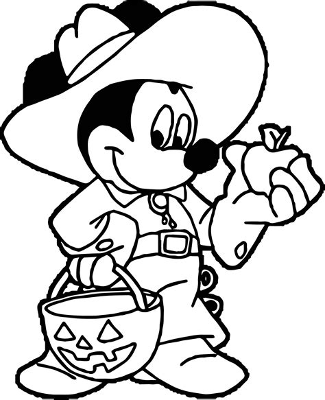 Mickey Mouse Halloween Coloring Page - Wecoloringpage.com