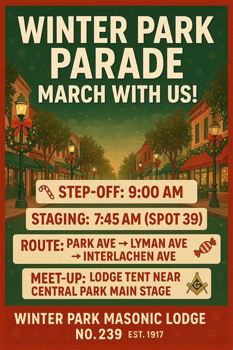 Winter Park Christmas Parade, Central Park In Winter Park, Florida, 6 ...