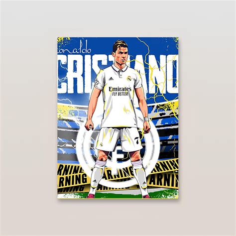 Cristiano Ronaldo Real Madrid Metal Poster – Inkyprinty.in